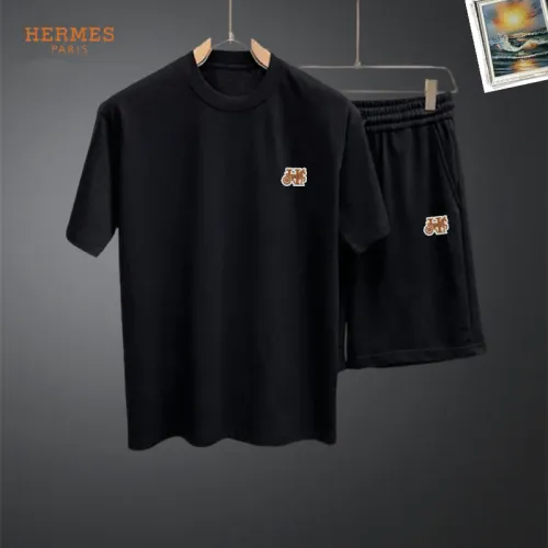 Wholesale Hermes Tracksuits Short Sleeved For Men #1464931 $48.00 USD, Wholesale Quality Replica Hermes Tracksuits