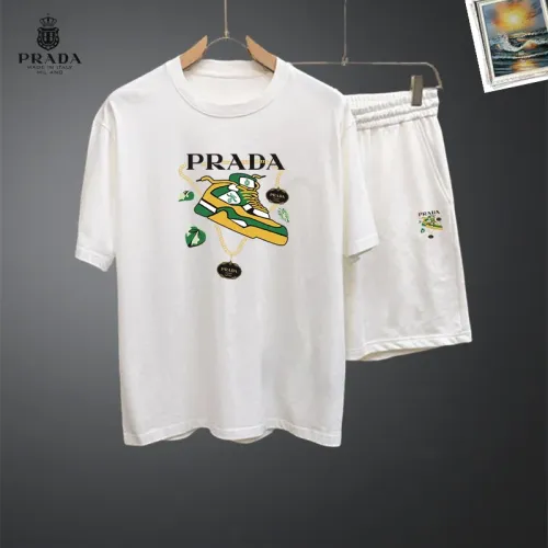 Wholesale Prada Tracksuits Short Sleeved For Men #1464938 $48.00 USD, Wholesale Quality Replica Prada Tracksuits