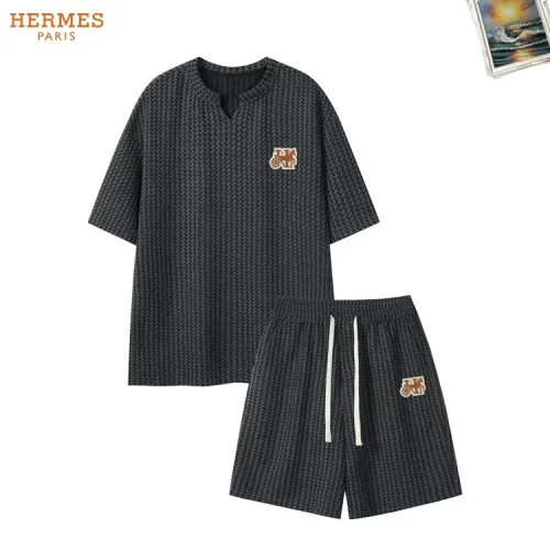 Wholesale Hermes Tracksuits Short Sleeved For Men #1465005 $52.00 USD, Wholesale Quality Replica Hermes Tracksuits