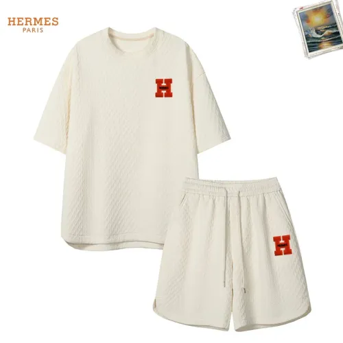 Wholesale Hermes Tracksuits Short Sleeved For Men #1465011 $52.00 USD, Wholesale Quality Replica Hermes Tracksuits