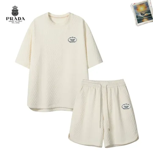 Wholesale Prada Tracksuits Short Sleeved For Men #1465026 $52.00 USD, Wholesale Quality Replica Prada Tracksuits