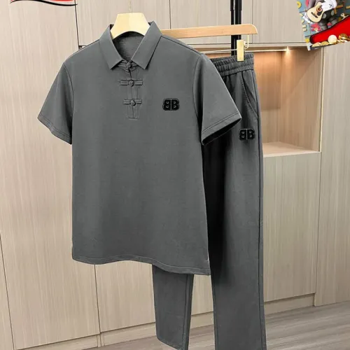 Wholesale Balenciaga Fashion Tracksuits Short Sleeved For Men #1465113 $80.00 USD, Wholesale Quality Replica Balenciaga Fashion Tracksuits