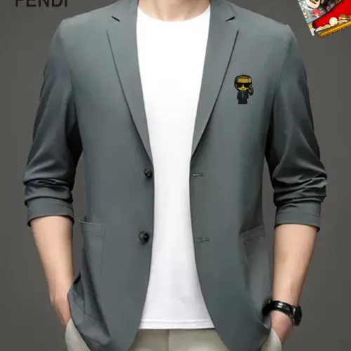 Wholesale Fendi Jackets Long Sleeved For Men #1465332 $52.00 USD, Wholesale Quality Replica Fendi Jackets