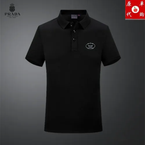 Wholesale Prada T-Shirts Short Sleeved For Men #1465488 $29.00 USD, Wholesale Quality Replica Prada T-Shirts