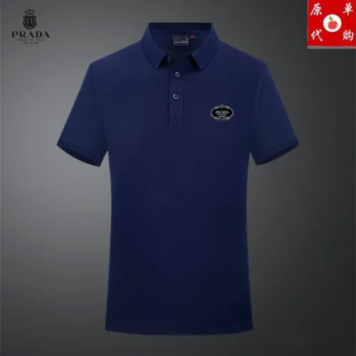 Wholesale Prada T-Shirts Short Sleeved For Men #1465489 $29.00 USD, Wholesale Quality Replica Prada T-Shirts