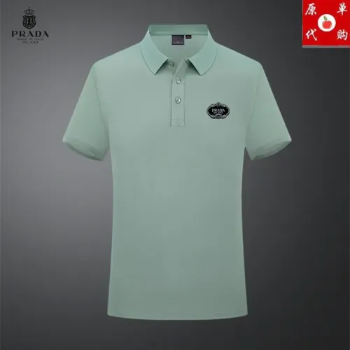 Wholesale Prada T-Shirts Short Sleeved For Men #1465493 $29.00 USD, Wholesale Quality Replica Prada T-Shirts