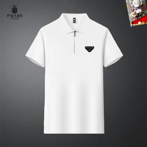 Wholesale Prada T-Shirts Short Sleeved For Men #1465549 $34.00 USD, Wholesale Quality Replica Prada T-Shirts