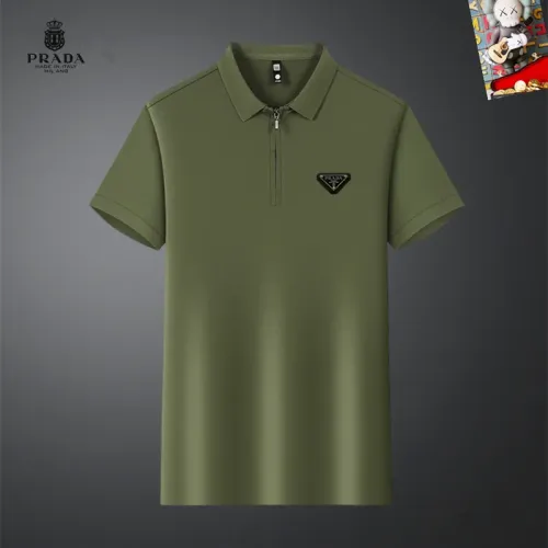 Wholesale Prada T-Shirts Short Sleeved For Men #1465551 $34.00 USD, Wholesale Quality Replica Prada T-Shirts