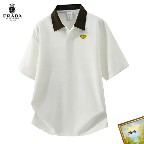 Wholesale Prada T-Shirts Short Sleeved For Men #1465671 $38.00 USD, Wholesale Quality Replica Prada T-Shirts