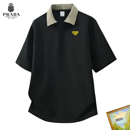 Wholesale Prada T-Shirts Short Sleeved For Men #1465674 $38.00 USD, Wholesale Quality Replica Prada T-Shirts