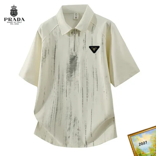 Wholesale Prada T-Shirts Short Sleeved For Men #1465735 $38.00 USD, Wholesale Quality Replica Prada T-Shirts