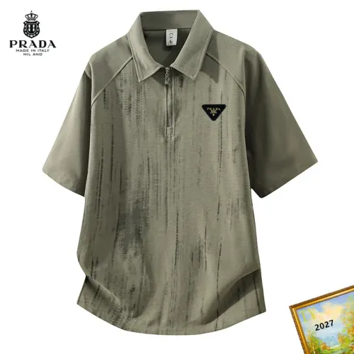 Wholesale Prada T-Shirts Short Sleeved For Men #1465737 $38.00 USD, Wholesale Quality Replica Prada T-Shirts