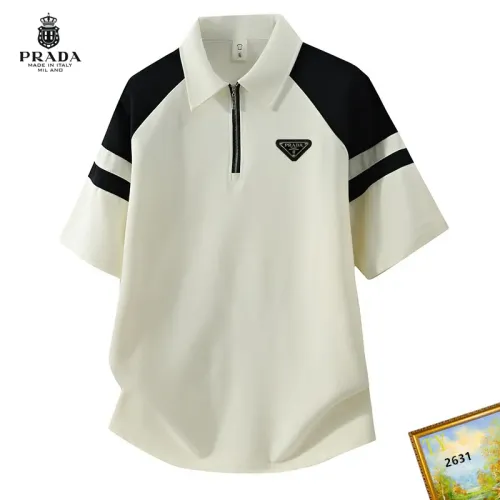Wholesale Prada T-Shirts Short Sleeved For Men #1465761 $38.00 USD, Wholesale Quality Replica Prada T-Shirts