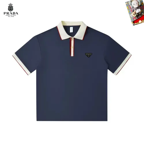 Wholesale Prada T-Shirts Short Sleeved For Men #1465787 $38.00 USD, Wholesale Quality Replica Prada T-Shirts