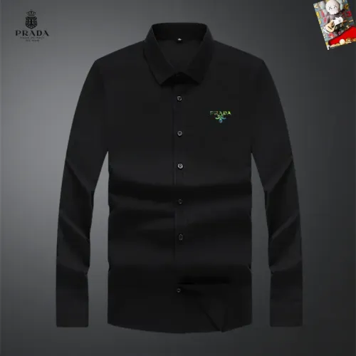 Wholesale Prada Shirts Long Sleeved For Men #1465958 $40.00 USD, Wholesale Quality Replica Prada Shirts