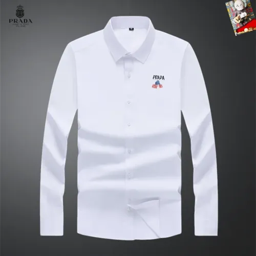 Wholesale Prada Shirts Long Sleeved For Men #1465960 $40.00 USD, Wholesale Quality Replica Prada Shirts