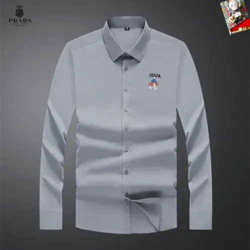 Wholesale Prada Shirts Long Sleeved For Men #1465963 $40.00 USD, Wholesale Quality Replica Prada Shirts