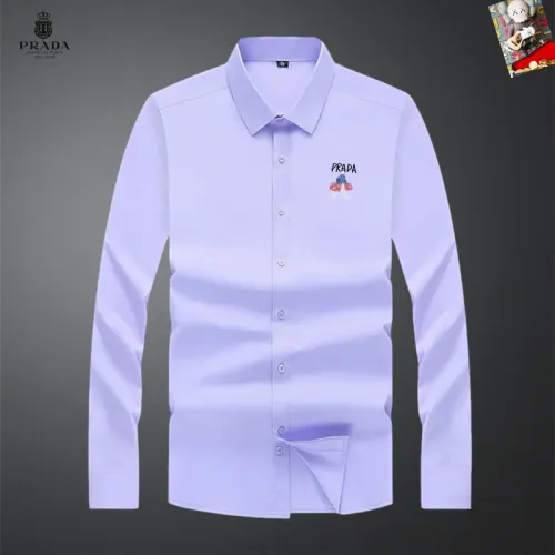 Wholesale Prada Shirts Long Sleeved For Men #1465964 $40.00 USD, Wholesale Quality Replica Prada Shirts
