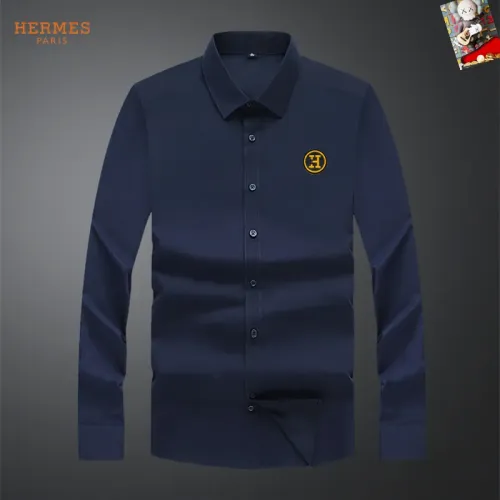 Wholesale Hermes Shirts Long Sleeved For Men #1465976 $40.00 USD, Wholesale Quality Replica Hermes Shirts