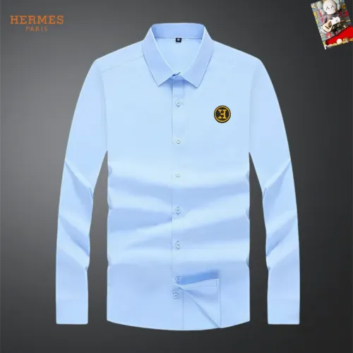 Wholesale Hermes Shirts Long Sleeved For Men #1465979 $40.00 USD, Wholesale Quality Replica Hermes Shirts