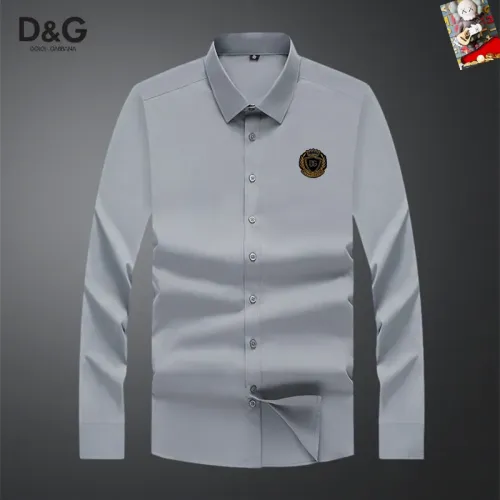 Wholesale Dolce &amp; Gabbana D&amp;G Shirts Long Sleeved For Men #1466001 $40.00 USD, Wholesale Quality Replica Dolce &amp; Gabbana D&amp;G Shirts