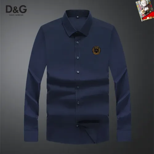 Wholesale Dolce &amp; Gabbana D&amp;G Shirts Long Sleeved For Men #1466002 $40.00 USD, Wholesale Quality Replica Dolce &amp; Gabbana D&amp;G Shirts