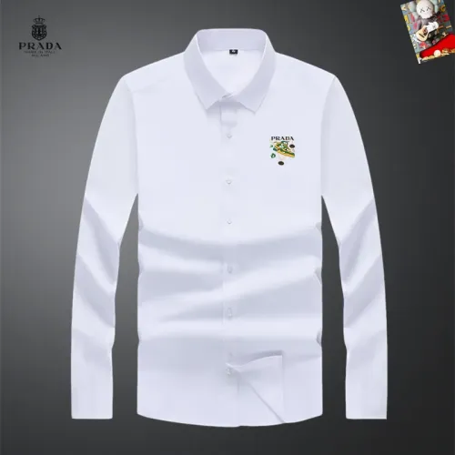 Wholesale Prada Shirts Long Sleeved For Men #1466010 $40.00 USD, Wholesale Quality Replica Prada Shirts