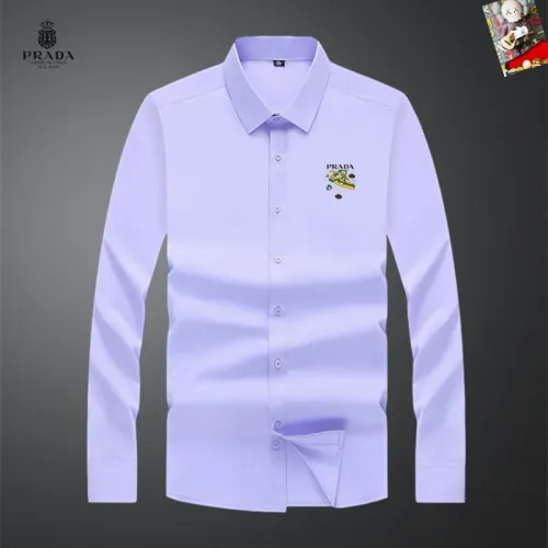 Wholesale Prada Shirts Long Sleeved For Men #1466012 $40.00 USD, Wholesale Quality Replica Prada Shirts