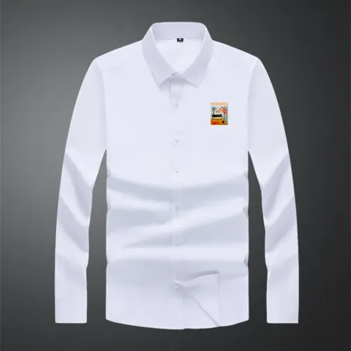 Wholesale Hermes Shirts Long Sleeved For Men #1466022 $40.00 USD, Wholesale Quality Replica Hermes Shirts