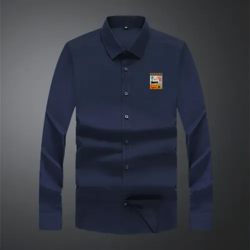 Wholesale Hermes Shirts Long Sleeved For Men #1466026 $40.00 USD, Wholesale Quality Replica Hermes Shirts