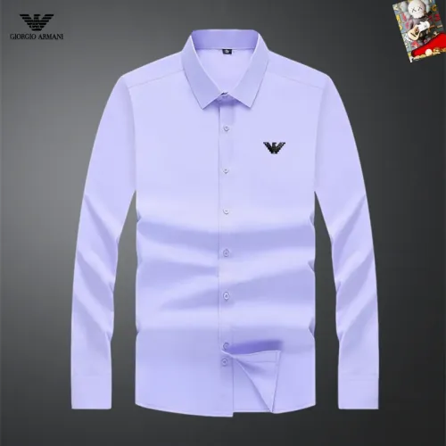 Wholesale Armani Shirts Long Sleeved For Men #1466036 $40.00 USD, Wholesale Quality Replica Armani Shirts