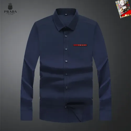 Wholesale Prada Shirts Long Sleeved For Men #1466068 $40.00 USD, Wholesale Quality Replica Prada Shirts
