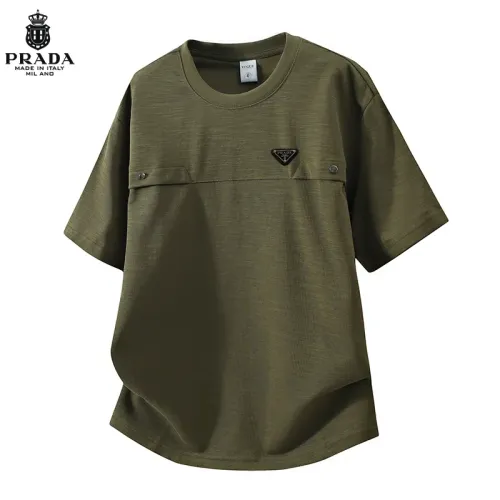 Wholesale Prada T-Shirts Short Sleeved For Men #1466092 $38.00 USD, Wholesale Quality Replica Prada T-Shirts