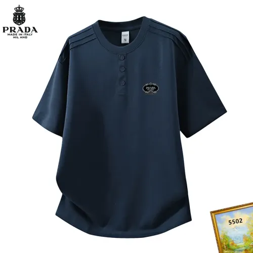 Wholesale Prada T-Shirts Short Sleeved For Men #1466151 $38.00 USD, Wholesale Quality Replica Prada T-Shirts