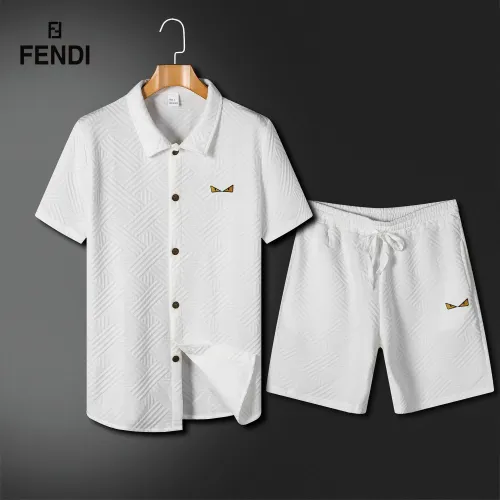 Wholesale Fendi Tracksuits Short Sleeved For Men #1466213 $60.00 USD, Wholesale Quality Replica Fendi Tracksuits