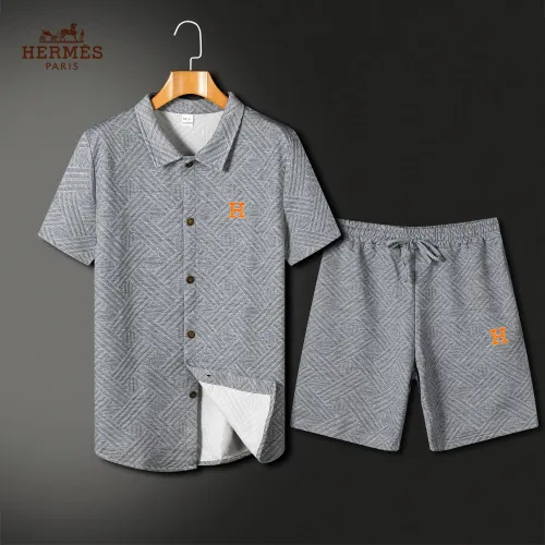 Wholesale Hermes Tracksuits Short Sleeved For Men #1466244 $60.00 USD, Wholesale Quality Replica Hermes Tracksuits