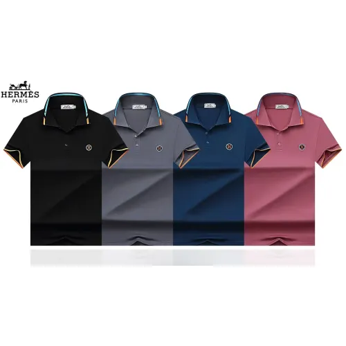 Replica Hermes T-Shirts Short Sleeved For Men #1466299 $32.00 USD for Wholesale
