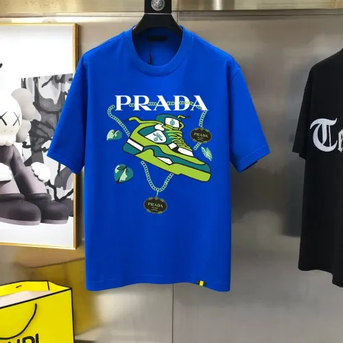 Wholesale Prada T-Shirts Short Sleeved For Men #1466619 $40.00 USD, Wholesale Quality Replica Prada T-Shirts