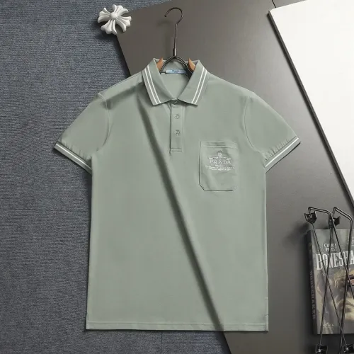 Wholesale Prada T-Shirts Short Sleeved For Men #1467905 $45.00 USD, Wholesale Quality Replica Prada T-Shirts