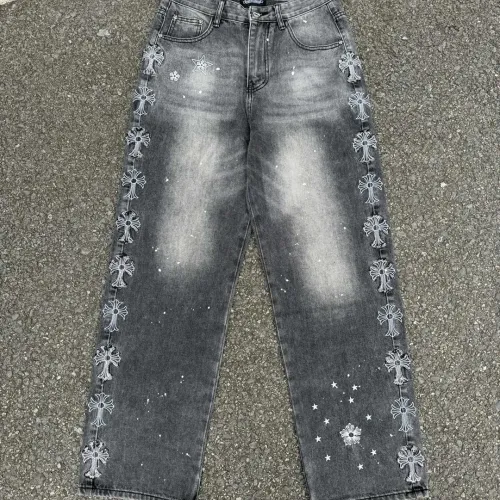 Wholesale Chrome Hearts Jeans For Men #1467929 $68.00 USD, Wholesale Quality Replica Chrome Hearts Jeans
