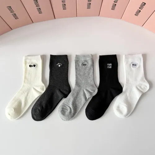 Replica MIU MIU Socks #1468120 $29.00 USD for Wholesale