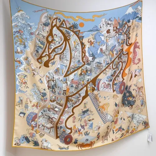 Wholesale Hermes Silk Squares #1468885 $85.00 USD, Wholesale Quality Replica Hermes Scarf