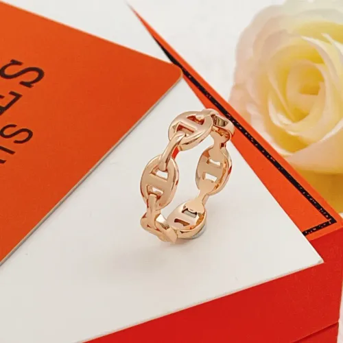 Replica Hermes Rings In Rose Gold #1469706 $27.00 USD for Wholesale