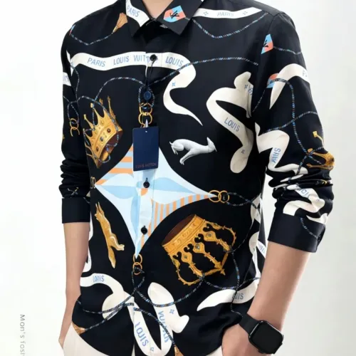 Replica Louis Vuitton LV Shirts Long Sleeved For Men #1470070 $82.00 USD for Wholesale