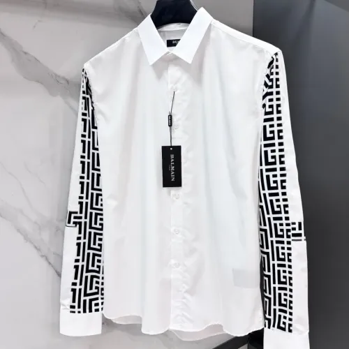 Replica Balmain Shirts Long Sleeved For Men #1470071 $82.00 USD for Wholesale