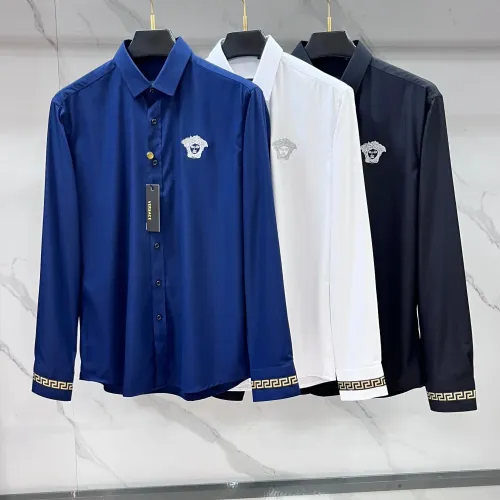 Replica Versace Shirts Long Sleeved For Men #1470076 $82.00 USD for Wholesale