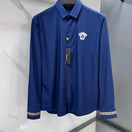 Wholesale Versace Shirts Long Sleeved For Men #1470077 $82.00 USD, Wholesale Quality Replica Versace Shirts