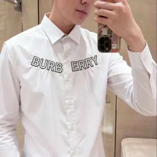 Replica Burberry Shirts Long Sleeved For Men #1470079 $82.00 USD for Wholesale