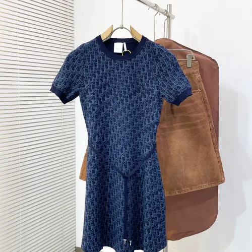 Wholesale Christian Dior Dresses Short Sleeved For Women #1470107 $118.00 USD, Wholesale Quality Replica Christian Dior Dresses