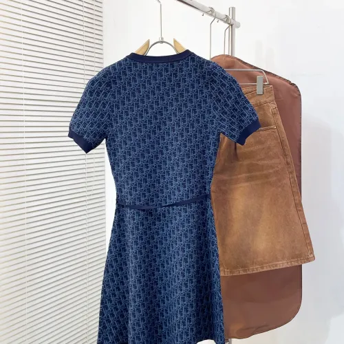 Replica Christian Dior Dresses Short Sleeved For Women #1470107 $118.00 USD for Wholesale